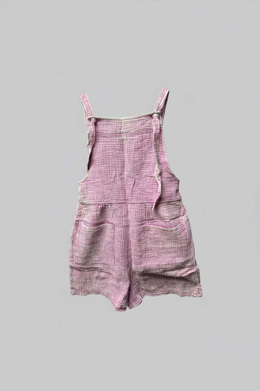 Zenana Woven Gauze Overall Shorts