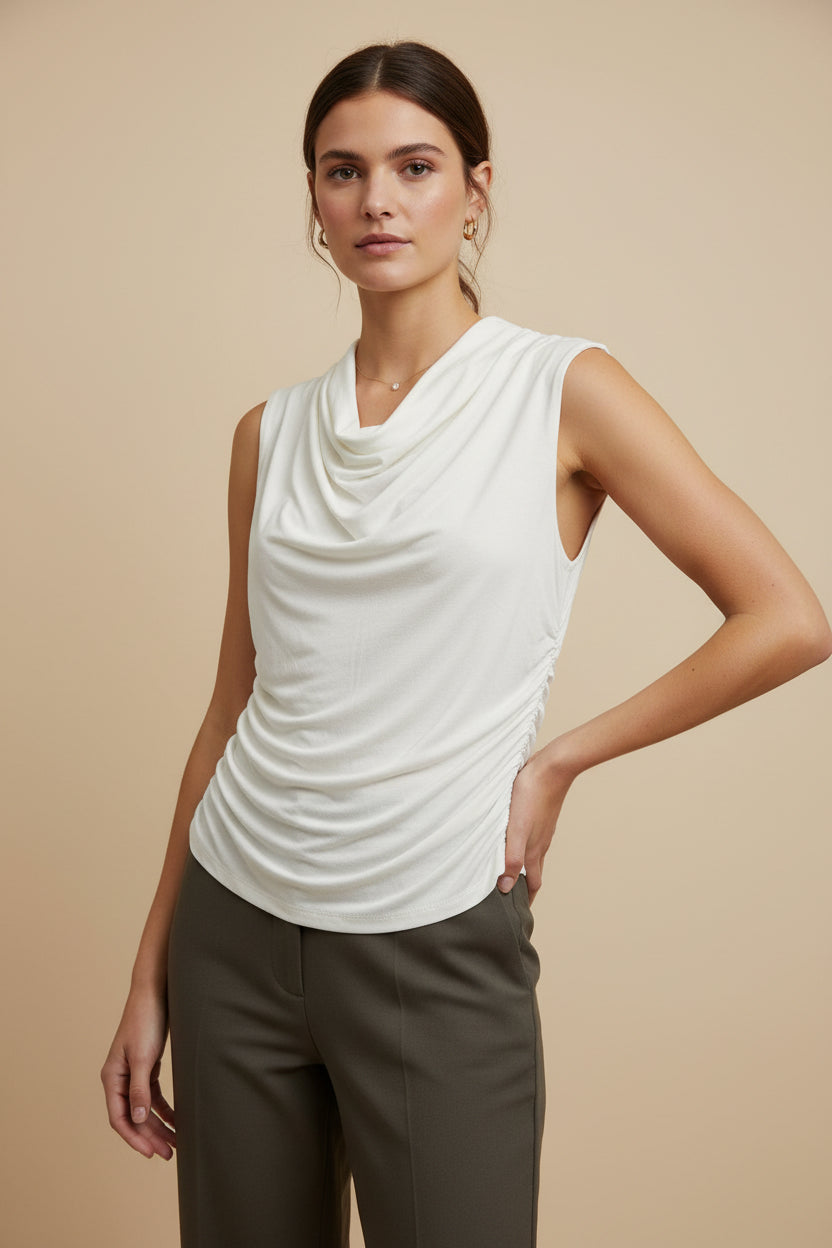 Zenana Double Layer Rouched Tank Top