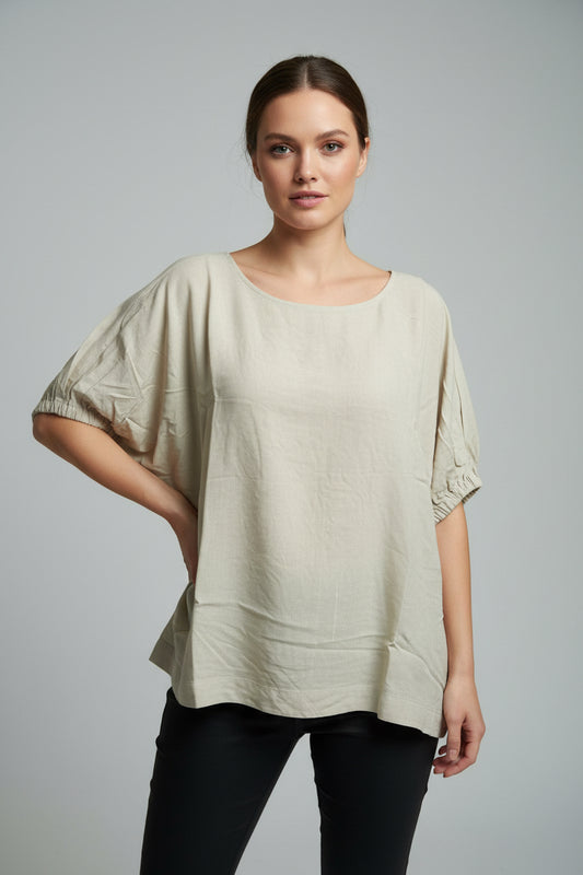 Zenana Linen Oversized Boxy Top