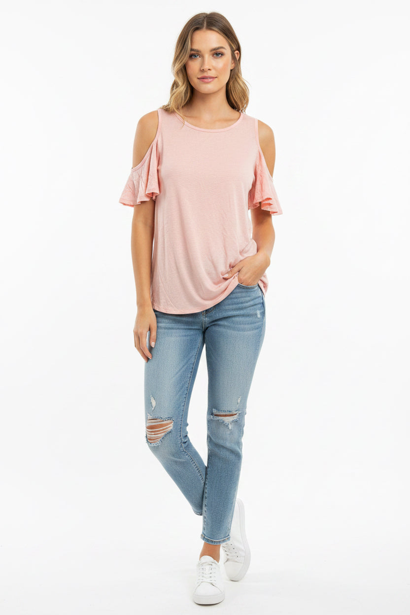 Hailey & Co. Cold Shoulder Top