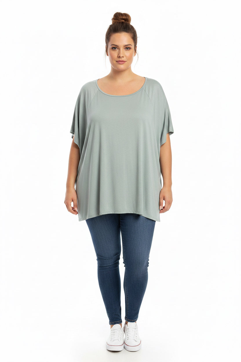Wowo Plus Oversized Sleeve Tunic Super Soft Top