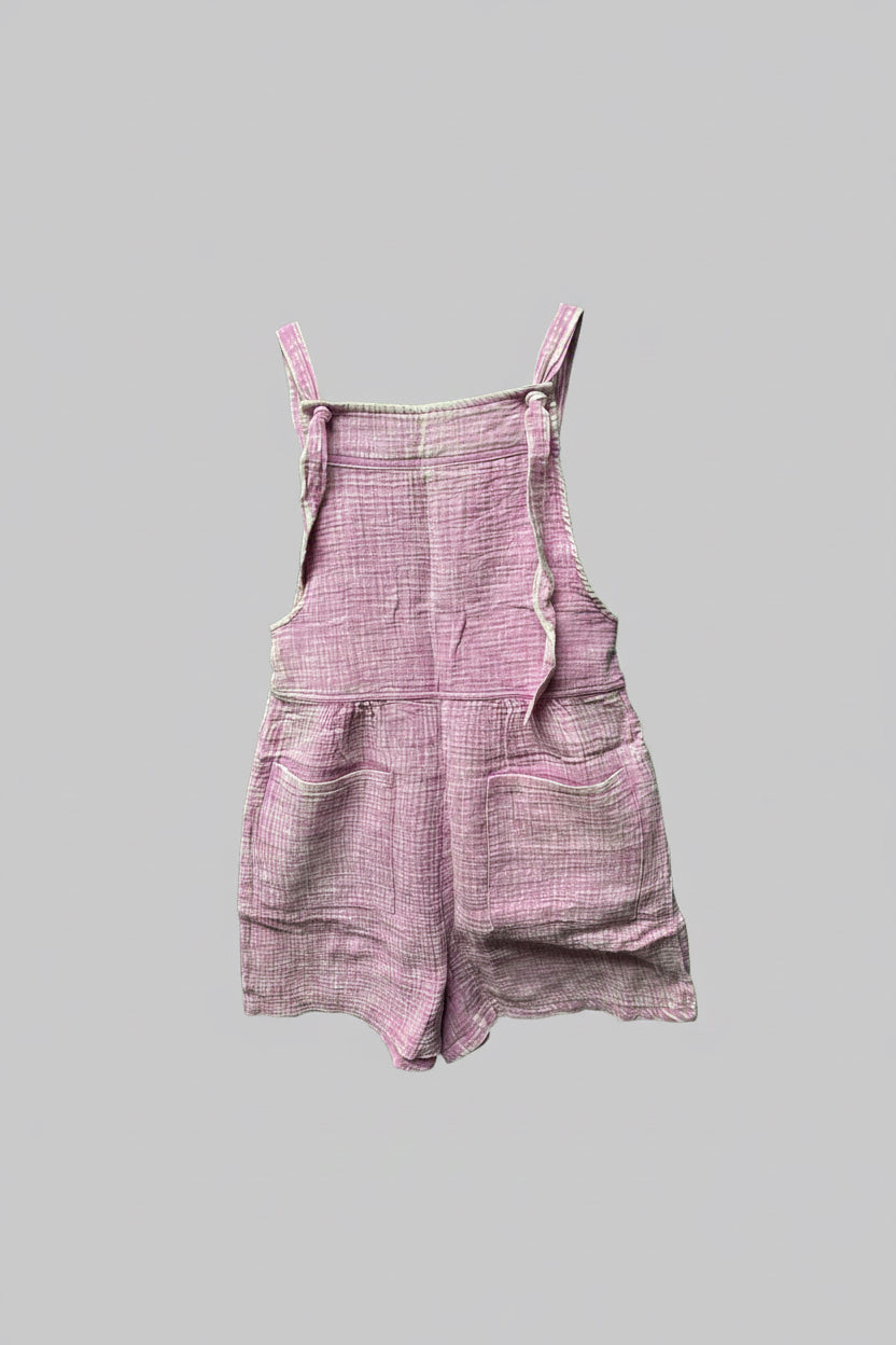 Zenana Woven Gauze Overall Shorts