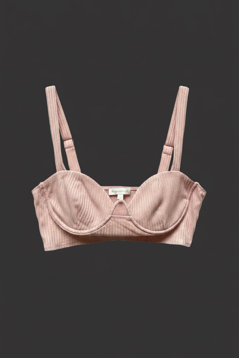Rose Velvet Underwire Bralette