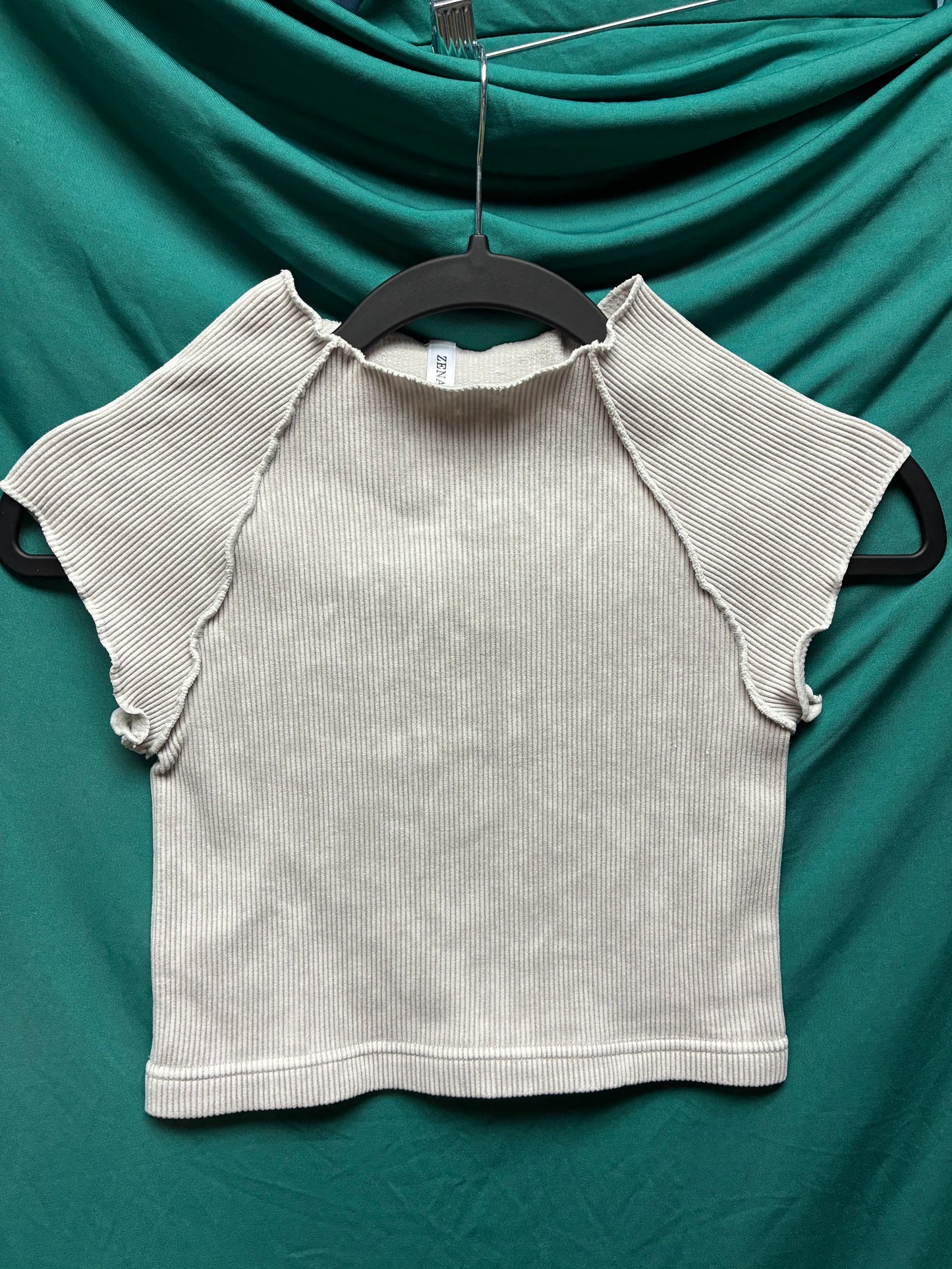 Zenana Cap Sleeve Crop Top