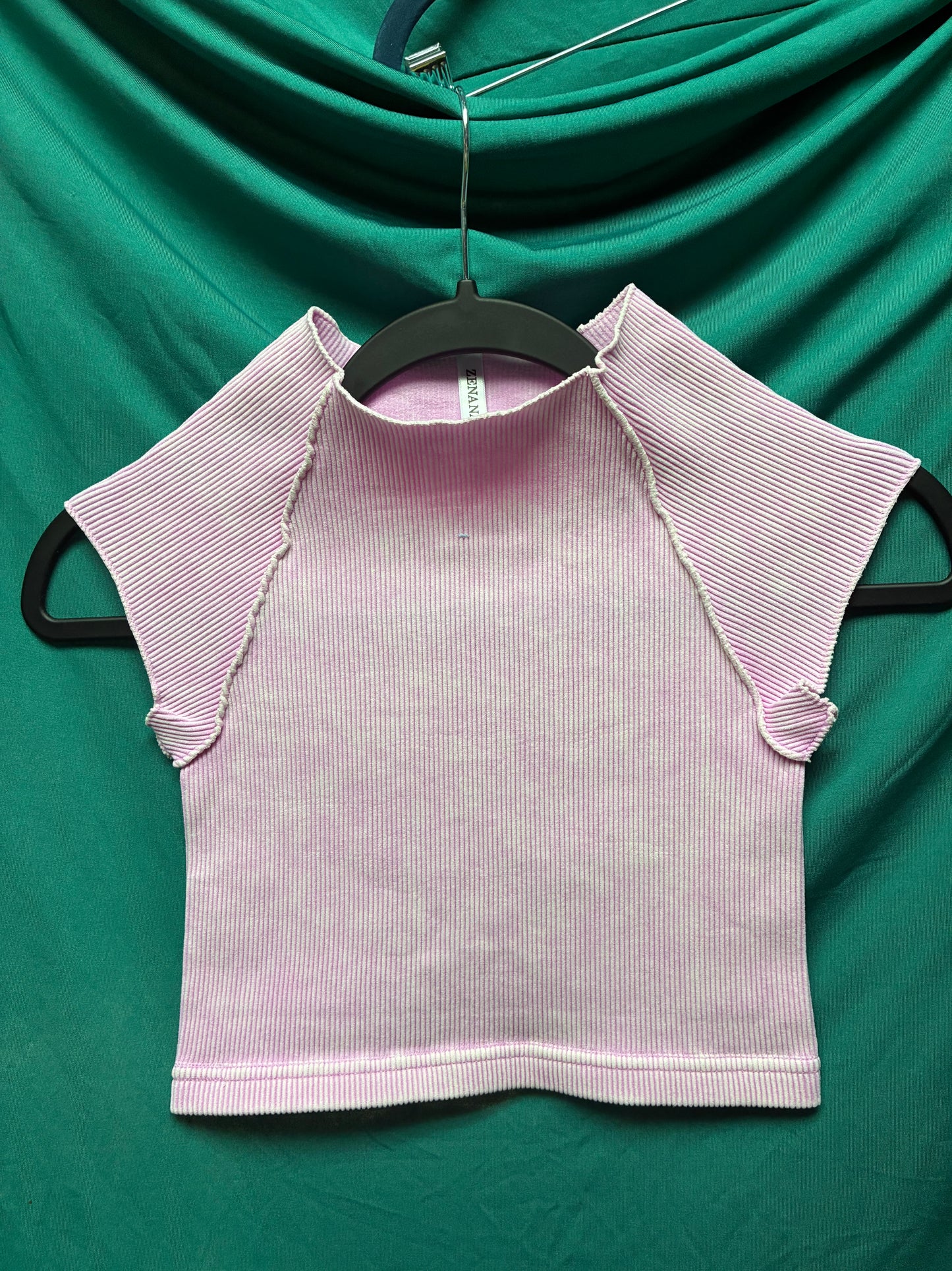 Zenana Cap Sleeve Crop Top