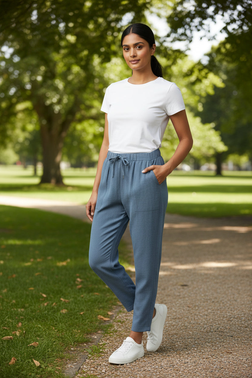 Zenana Linen Pants with Drawstring