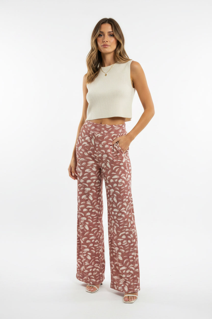 Entro Wide Leg Paint Stroke Paint