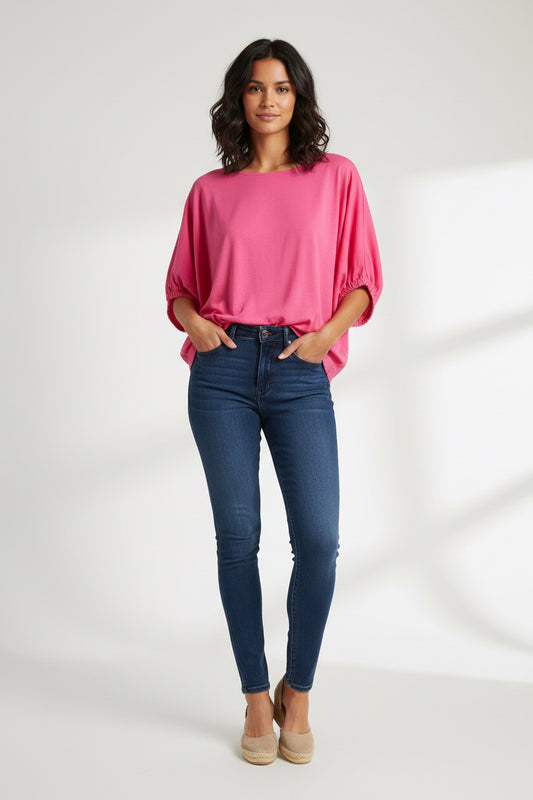Zenana Linen Oversized Boxy Top