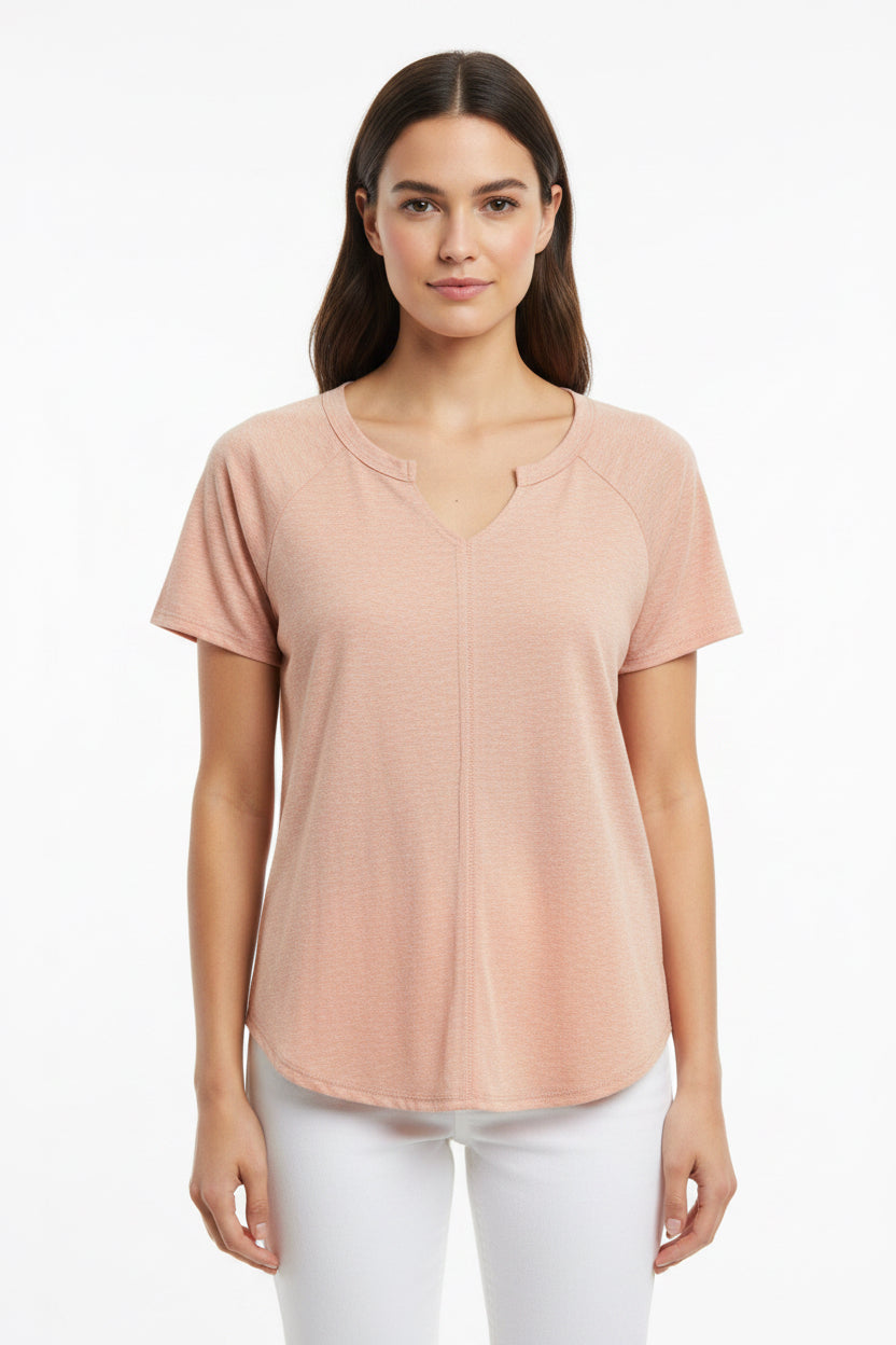 A.gain Soft Peach Tee