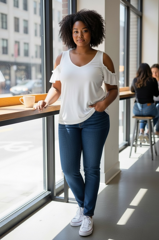 Haley and Co. Cold Shoulder Blouse