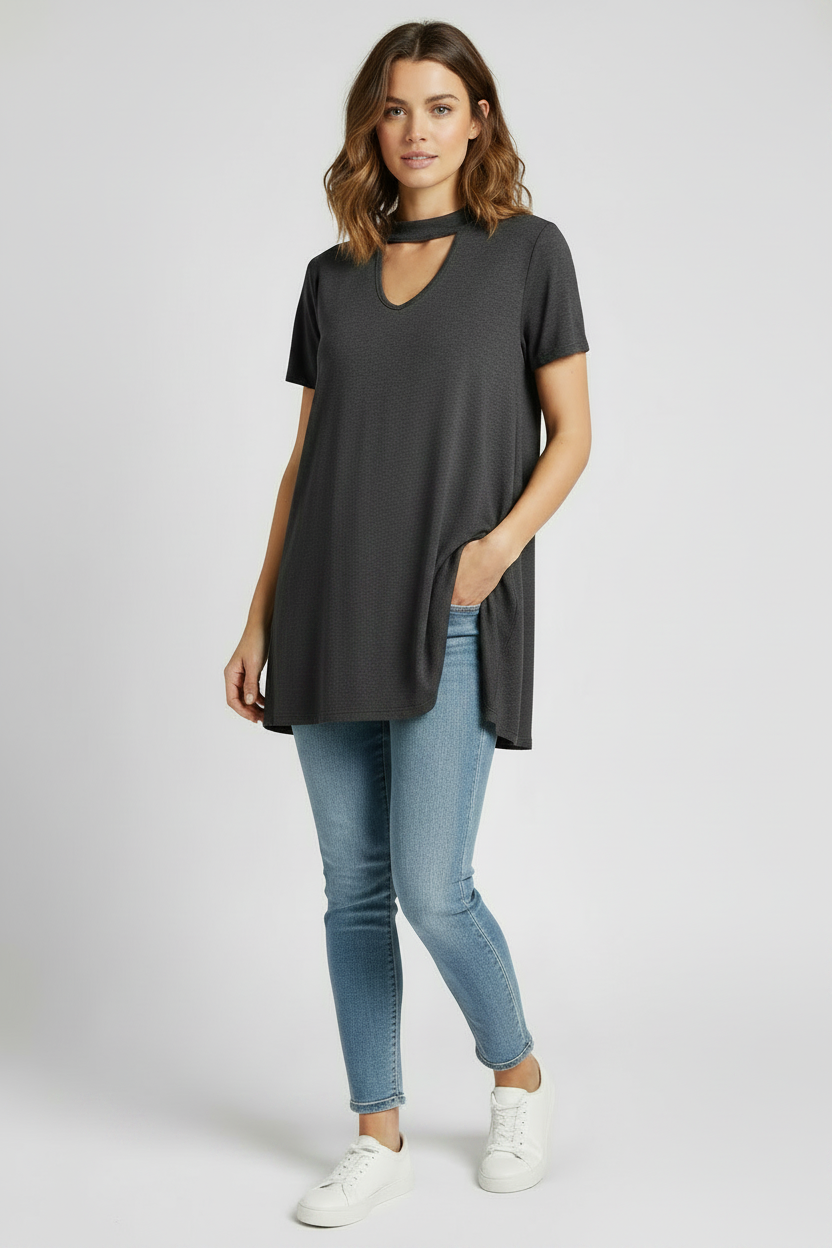 Ella Mara Choker Collared Top