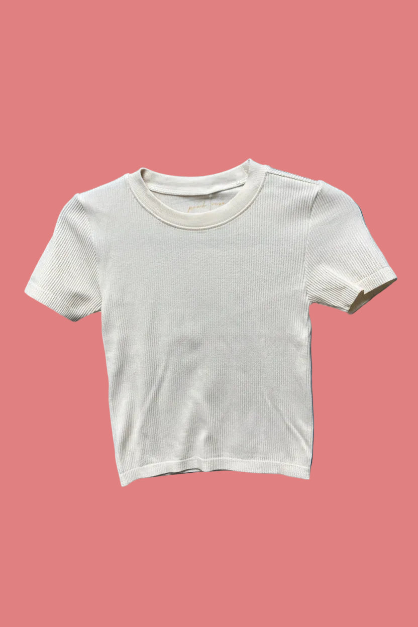Pink Rose Cap Sleeve Crop Top
