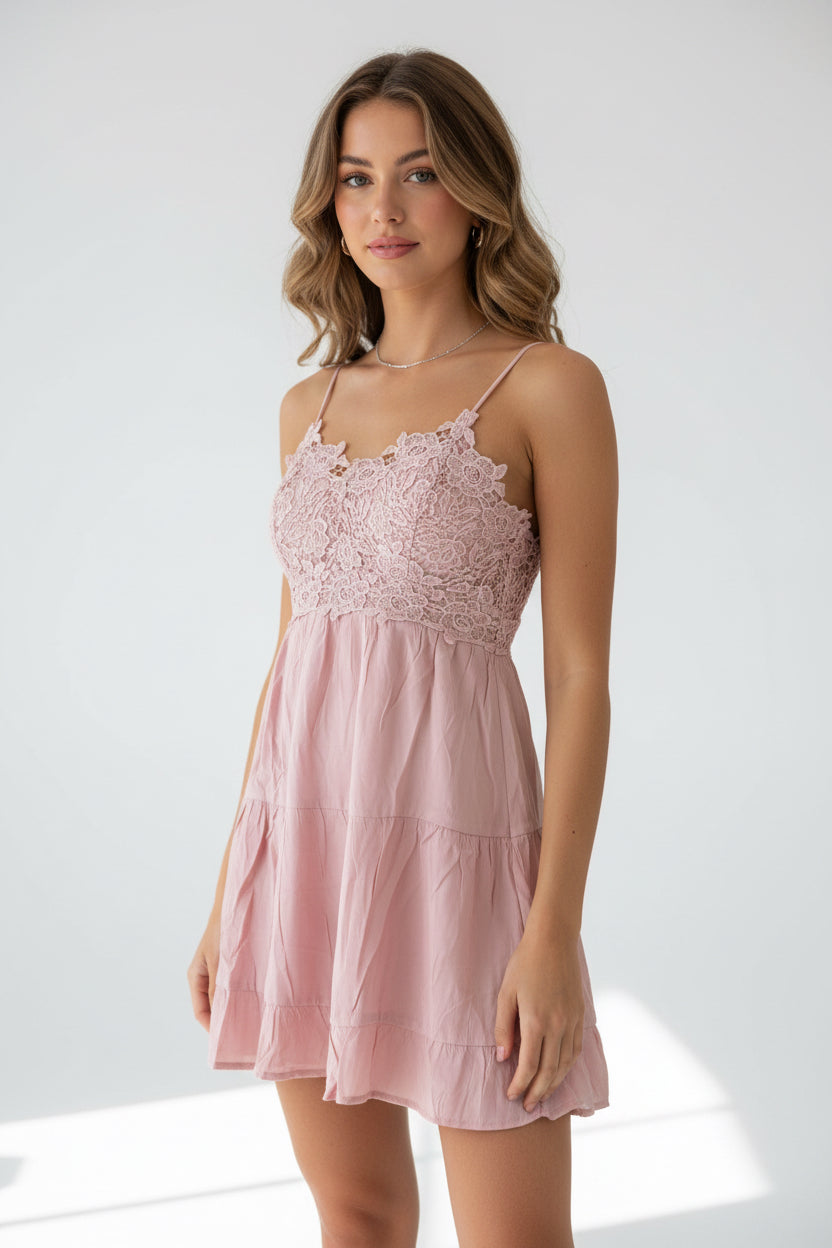 Heyson Lace Top Spaghetti Strap Dress