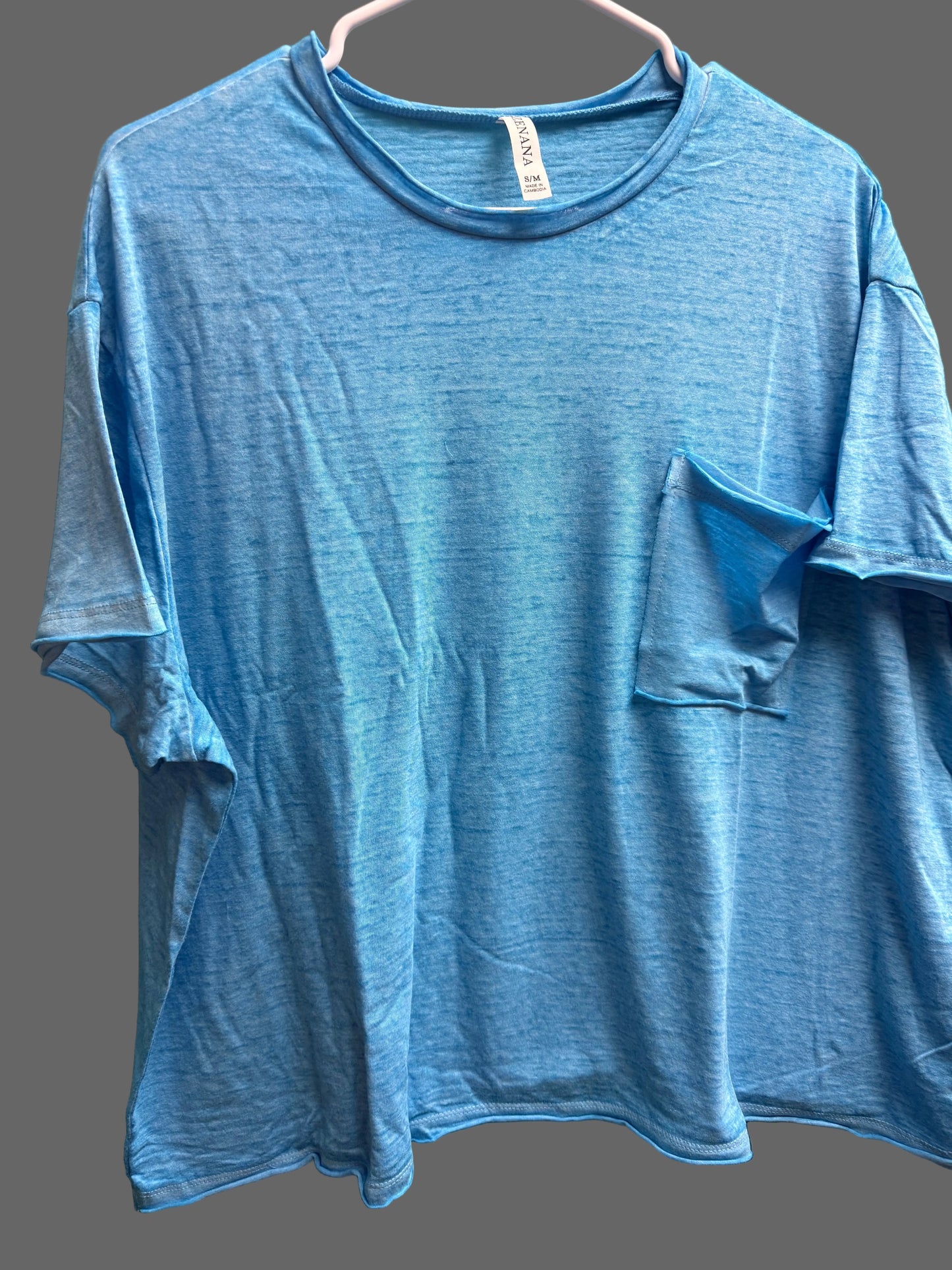 Zenana Oversized Pocket Tee