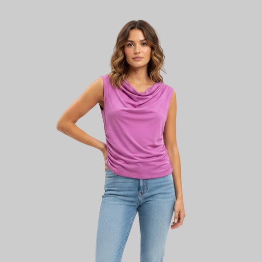 Zenana Double Layer Rouched Tank Top